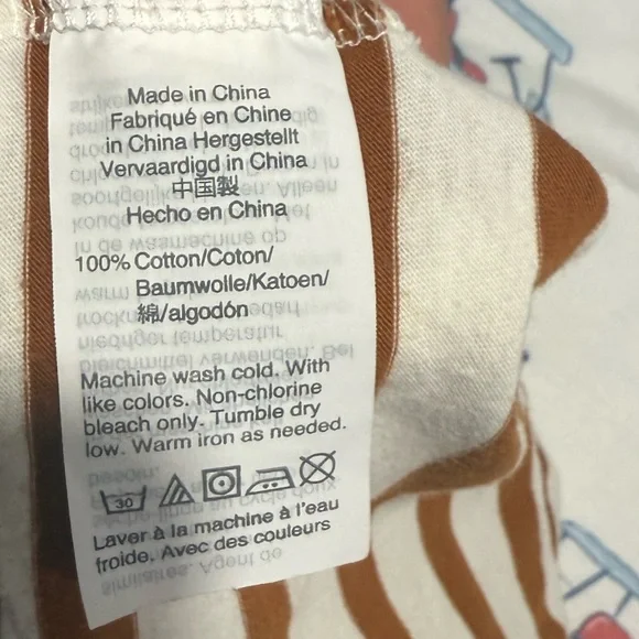 Madewell Tan and White Striped long-sleeved shirt size small - Picture 10 of 14